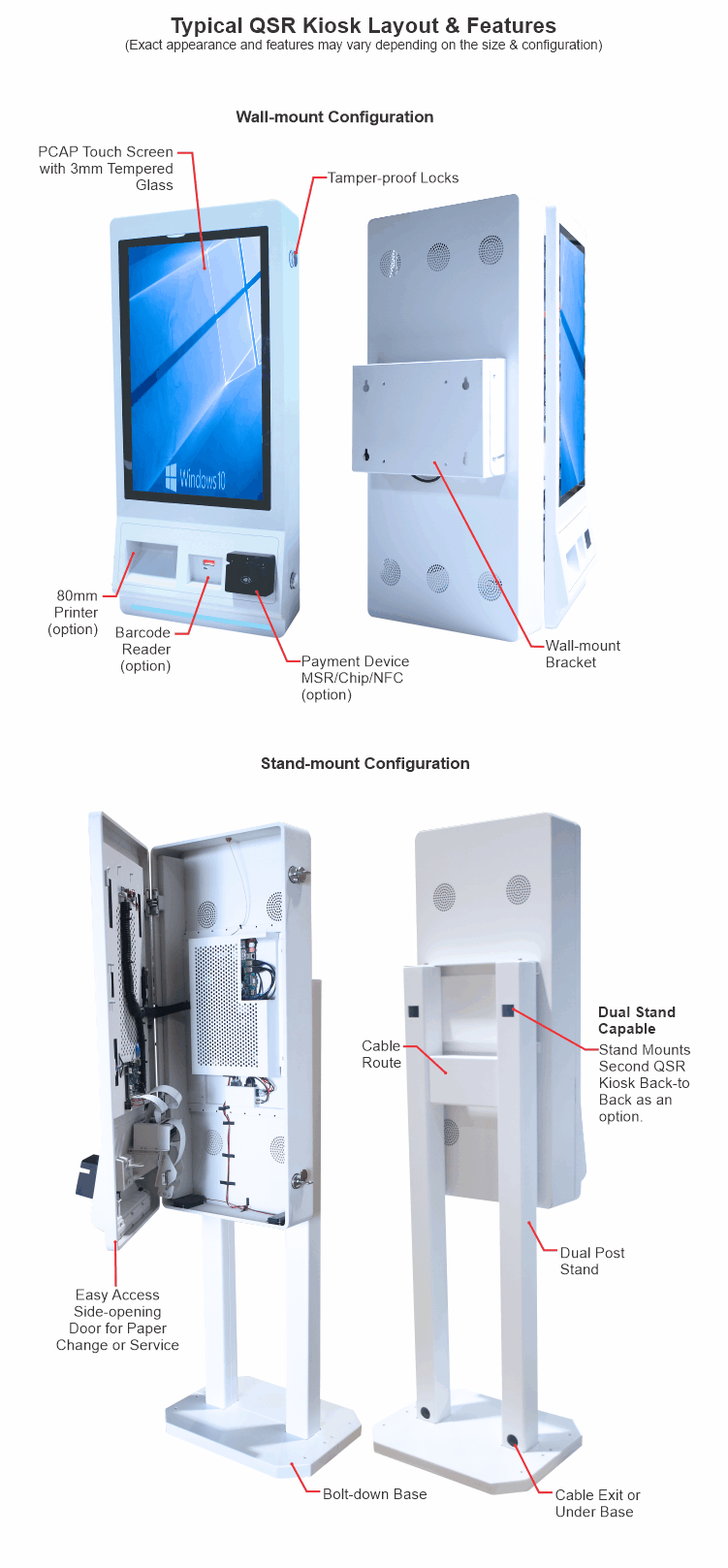 QSR Specs 750 QSR Kiosks